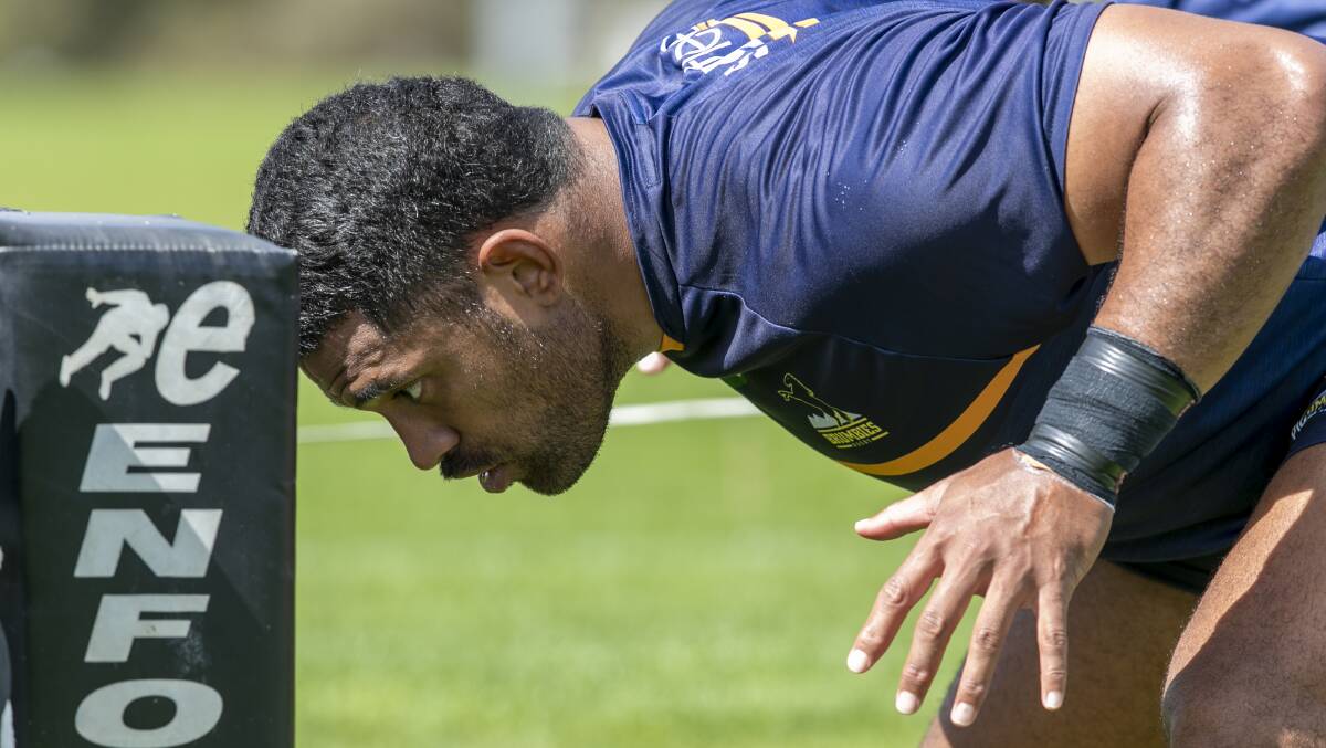 Scott Sio will bolster the Brumbies' front-row stocks when he returns from injury this week. Picture: Keegan Carroll