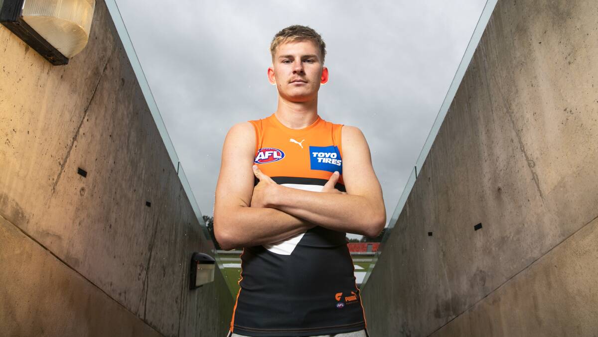 Josh Fahey is on the verge of making his AFL debut for the Giants. Picture by Keegan Carroll