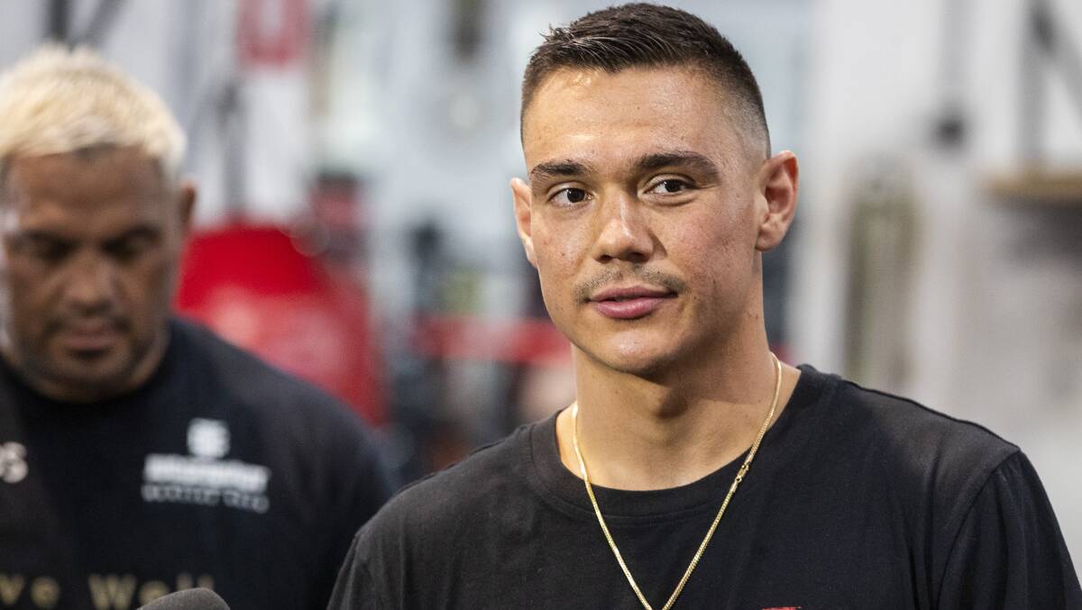 Mark Hunt (background) will fight on the same card as Tim Tszyu. Picture: Getty