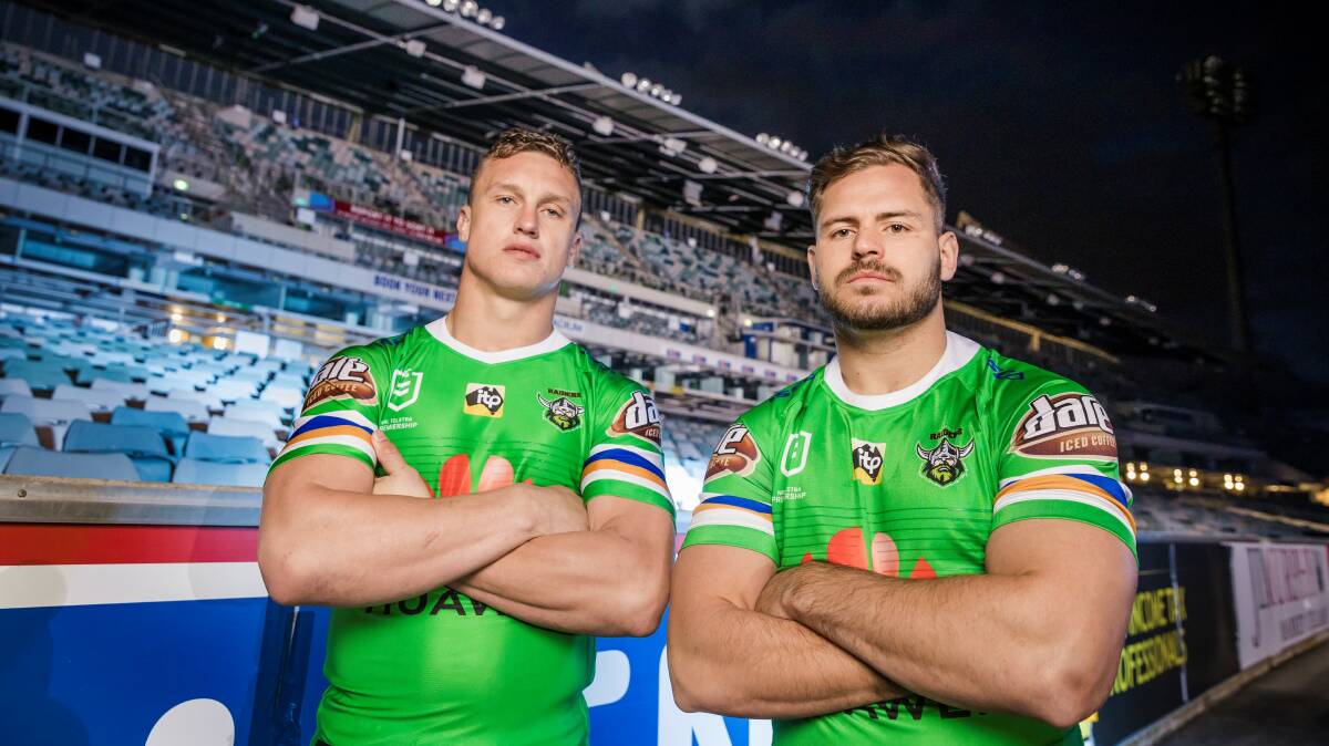 They're on the books next season but uncertainty surrounds the future of Raiders halves Jack Wighton and Aidan Sezer. Picture: Sitthixay Ditthavong