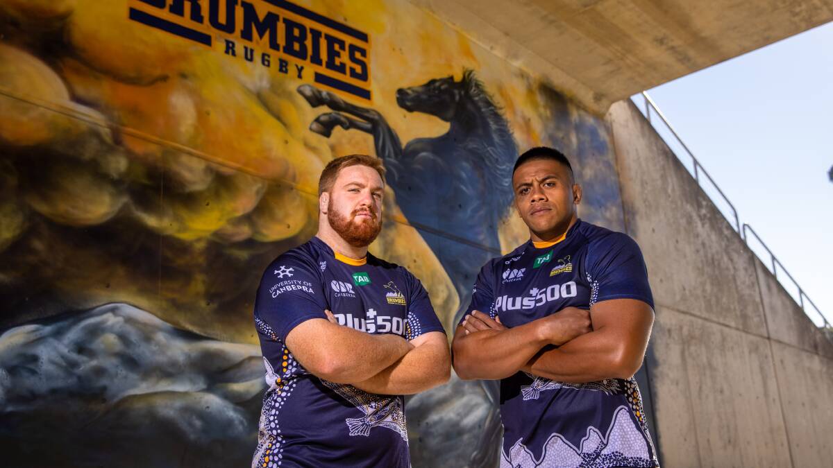 Tom Ross and Allan Alaalatoa are primed for a clash with the Waratahs at Canberra Stadium. Picture: Keegan Carroll