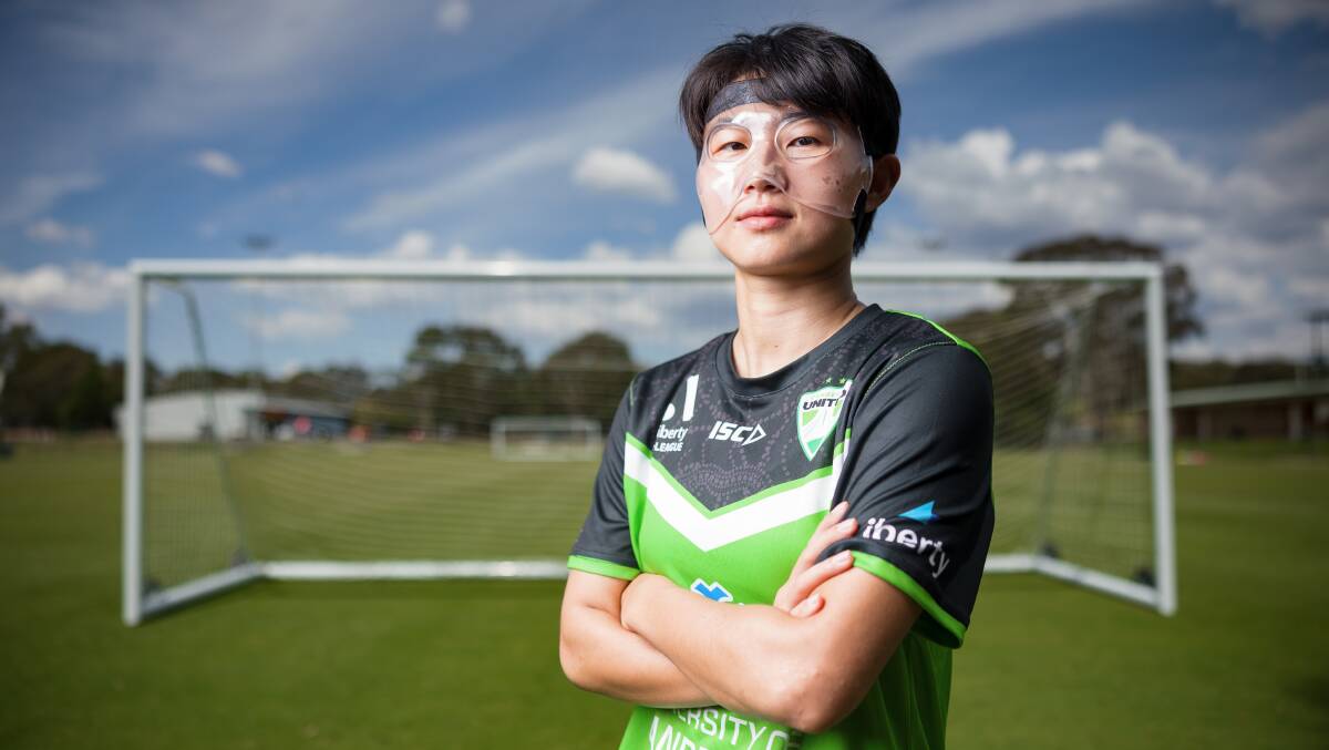 Import Chengshu Wu returns for Canberra United this Saturday after suffering severe facial fractures in round two. Picture by Sitthixay Ditthavong