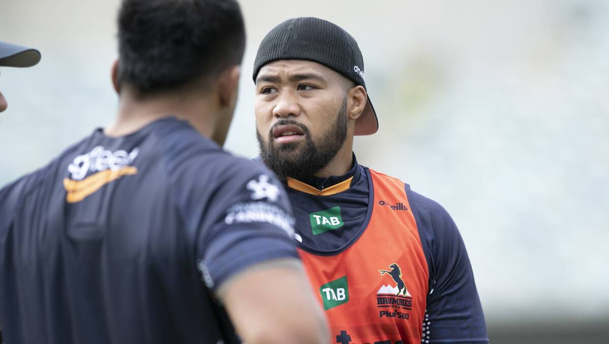 Brumby Folau Fainga'a will notch up his 50th appearance this week. Picture: Keegan Carroll