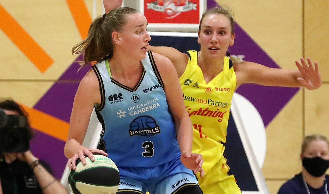 Mikaela Ruef stole the show as the Capitals knocked over Adelaide. Picture: Getty