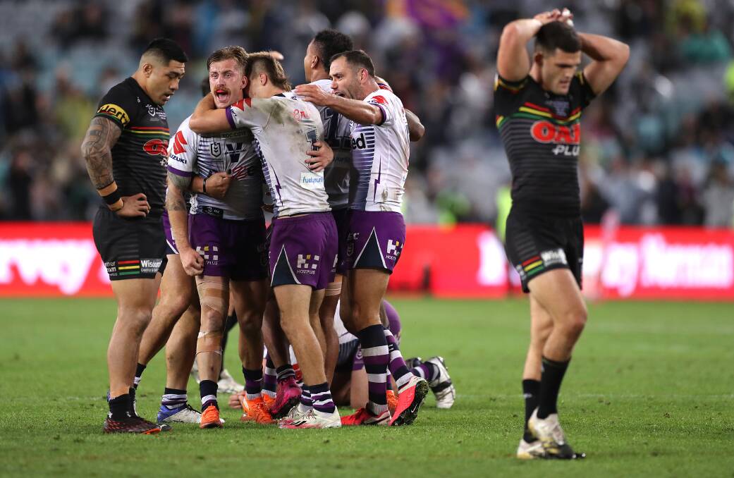 Melbourne are chasing back-to-back titles while Penrith want to avenge grand final heartbreak. Picture: Getty