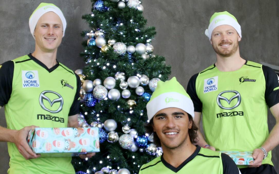Nathan McAndrew, Jonathan Cook and Ollie Davies are calling on fans to help those in need. Picture: Thunder Media