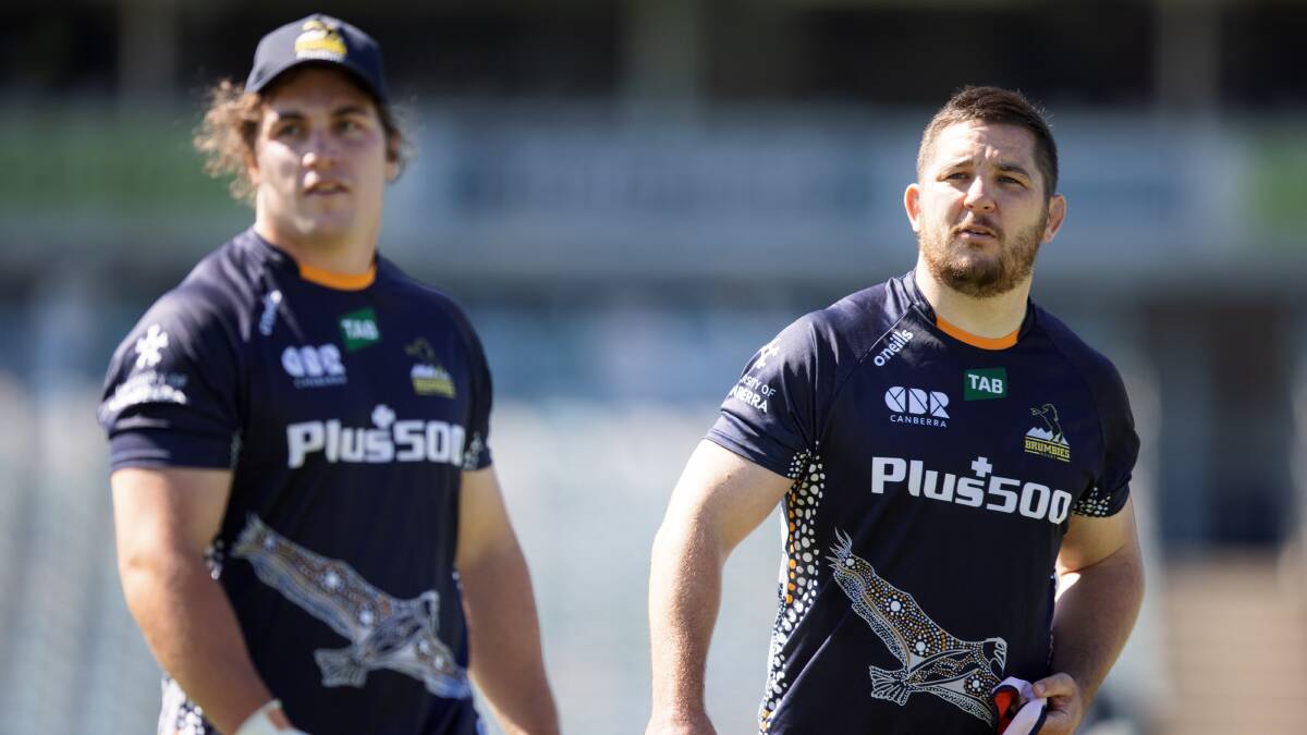Lachlan Lonergan and Connal McInerney have risen through the Canberra ranks into the Brumbies side. Picture: Sitthixay Ditthavong