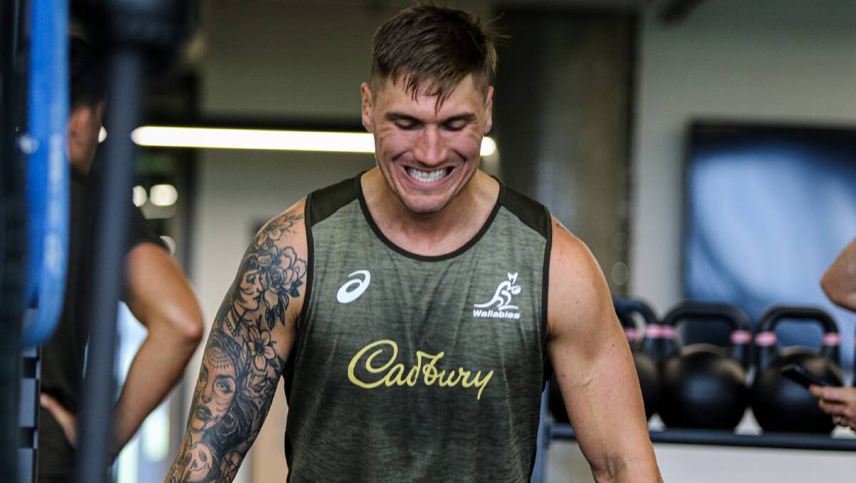 Sean McMahon has impressed Wallabies staff in the gym. Picture: Andrew Phan/Wallabies Media