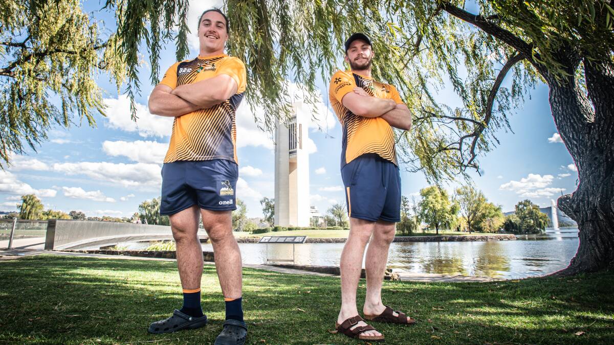 The Lonergan brothers Lachlan (left) and Ryan have re-signed with the Brumbies until 2025. Picture: Karleen Minney