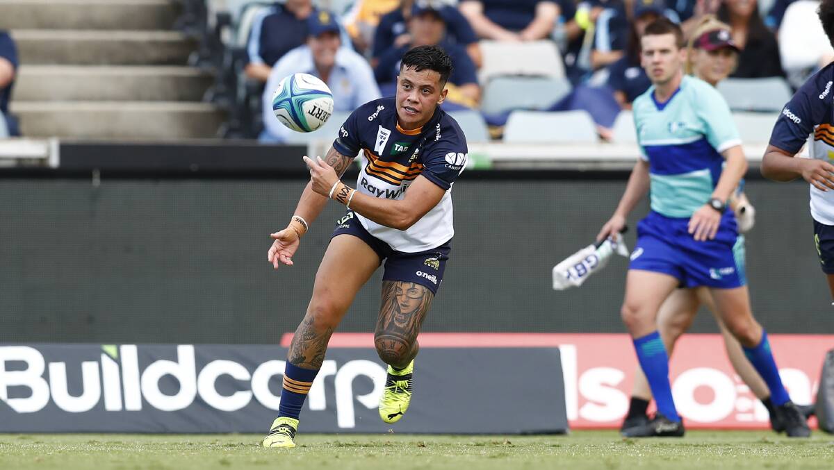 Brumbies scrumhalf Jay Huriwai has been a livewire in action. Picture: Keegan Carroll