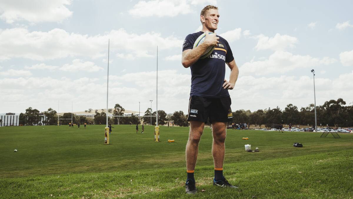 A new giant at Brumbies headquarters: Tom Cusack takes the reins. Picture: Dion Georgopoulos