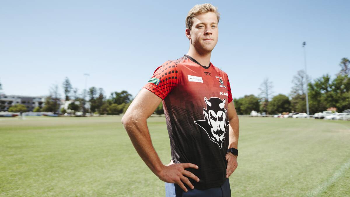 Angus Baker is chasing a chance with the Essendon Bombers with his AFL dream alive and well. Picture: Dion Georgopoulos