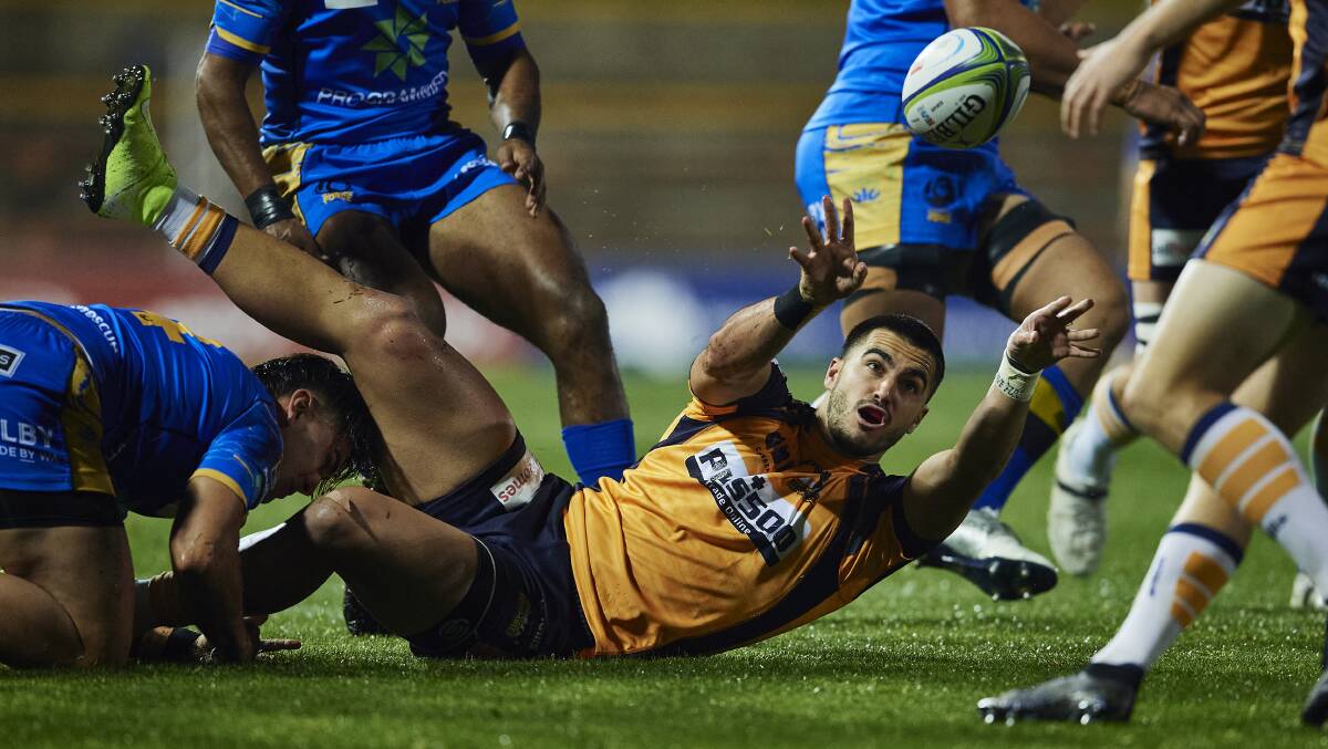 Tom Wright played a starring role for the Brumbies in an early blitz. Picture: Getty