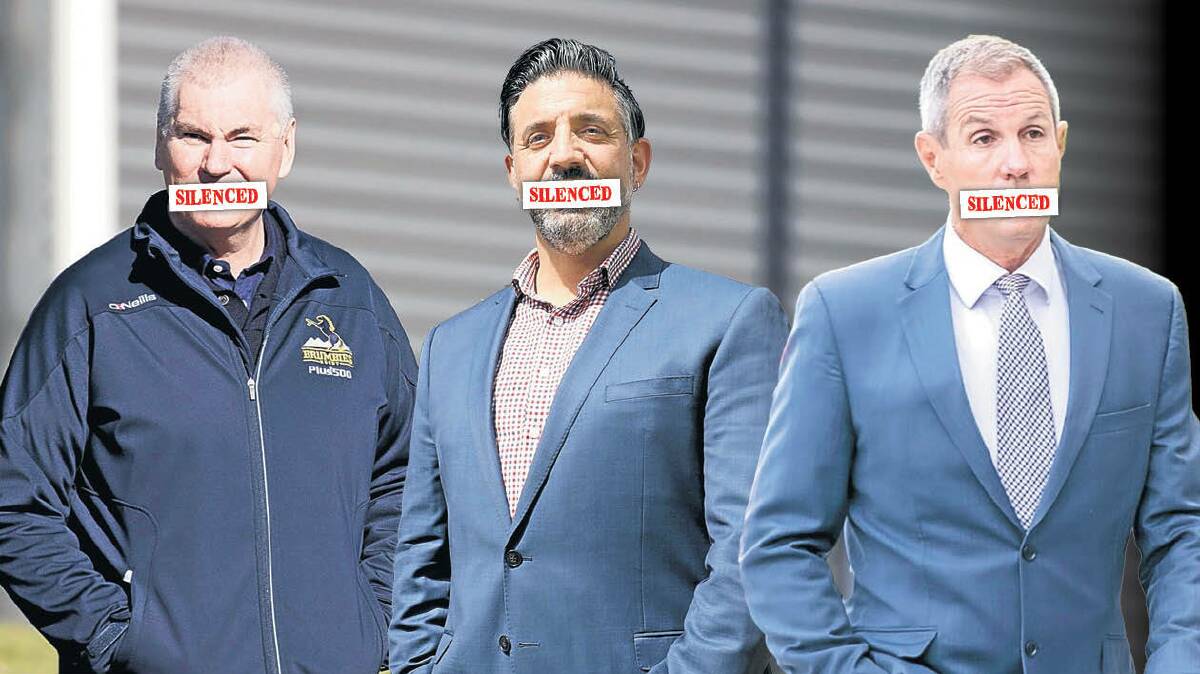 Brumbies boss Phil Thomson, A-League supremo Michael Caggiano and Raiders chief Don Furner have been silenced in stadium debates.