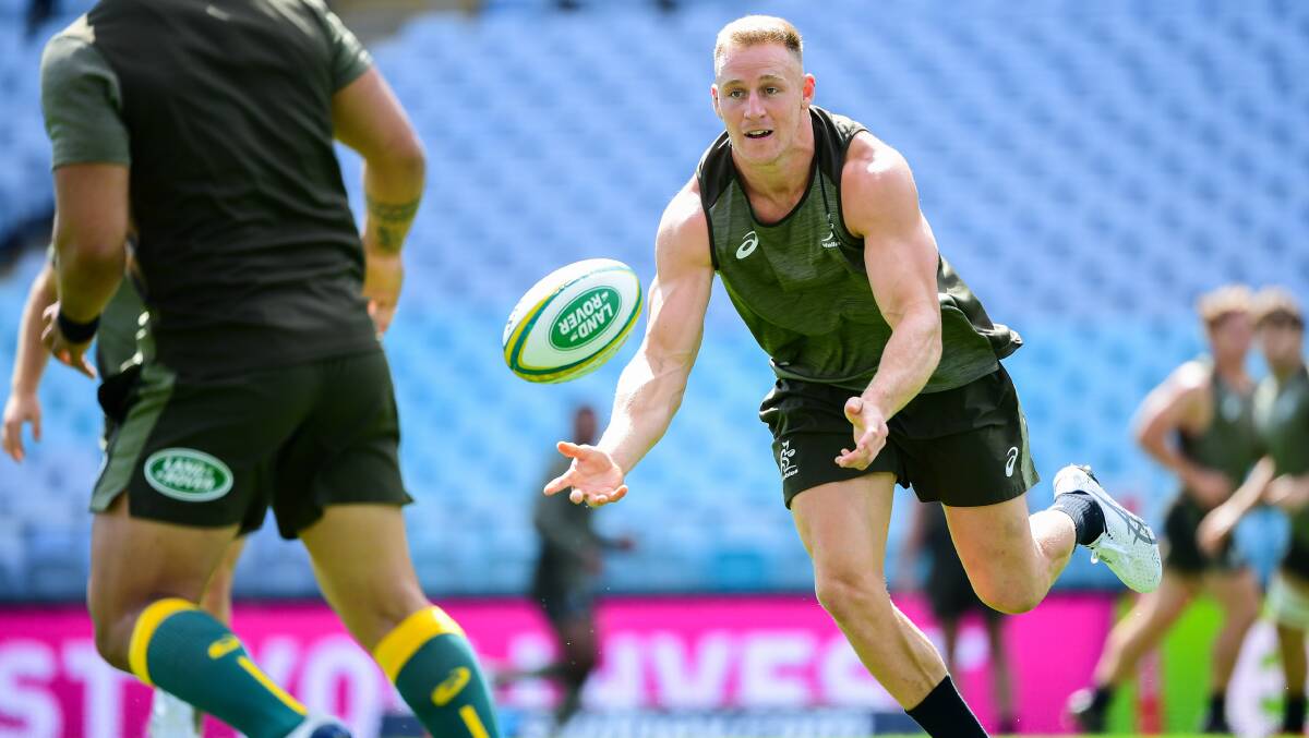 Reece Hodge could stake a claim as the Wallabies' No. 10. Picture: Stuart Walmsley/Rugby Australia