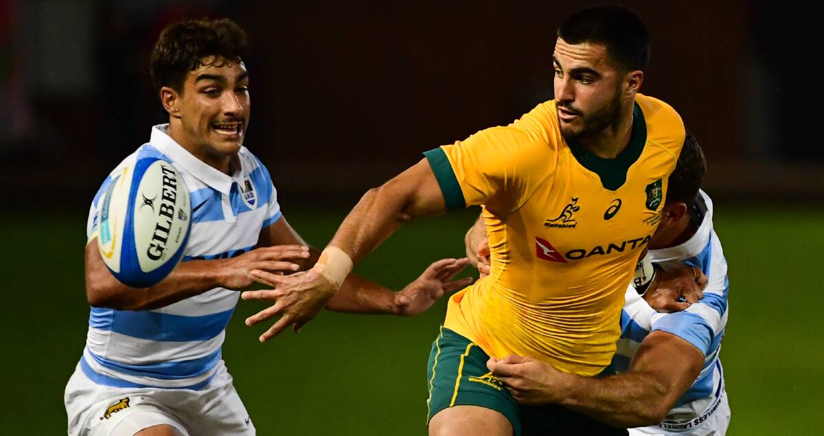 Wallabies winger Tom Wright has his sights set on the Tri Nations trophy. Picture: Stuart Walmsley/Rugby Australia