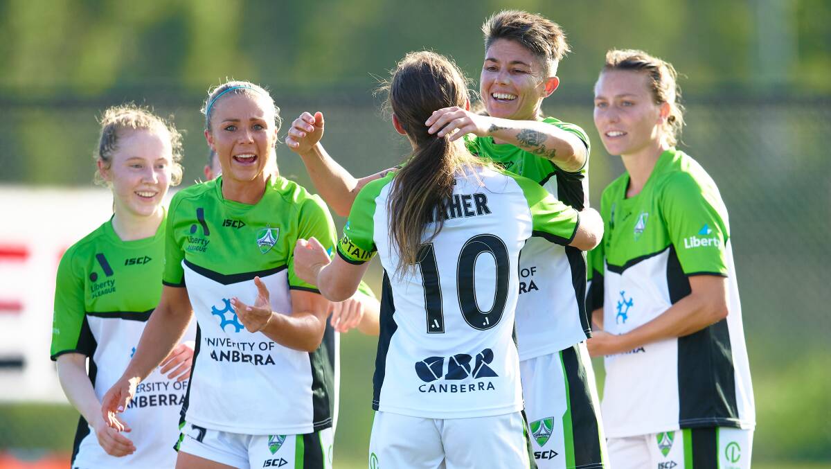 Canberra United struck twice in quick succession to make their mark. Picture: Getty