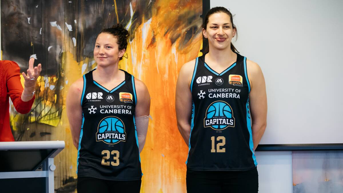 Kelsey Griffin and Marianna Tolo will share the load for the Capitals. Picture: Canberra Capitals