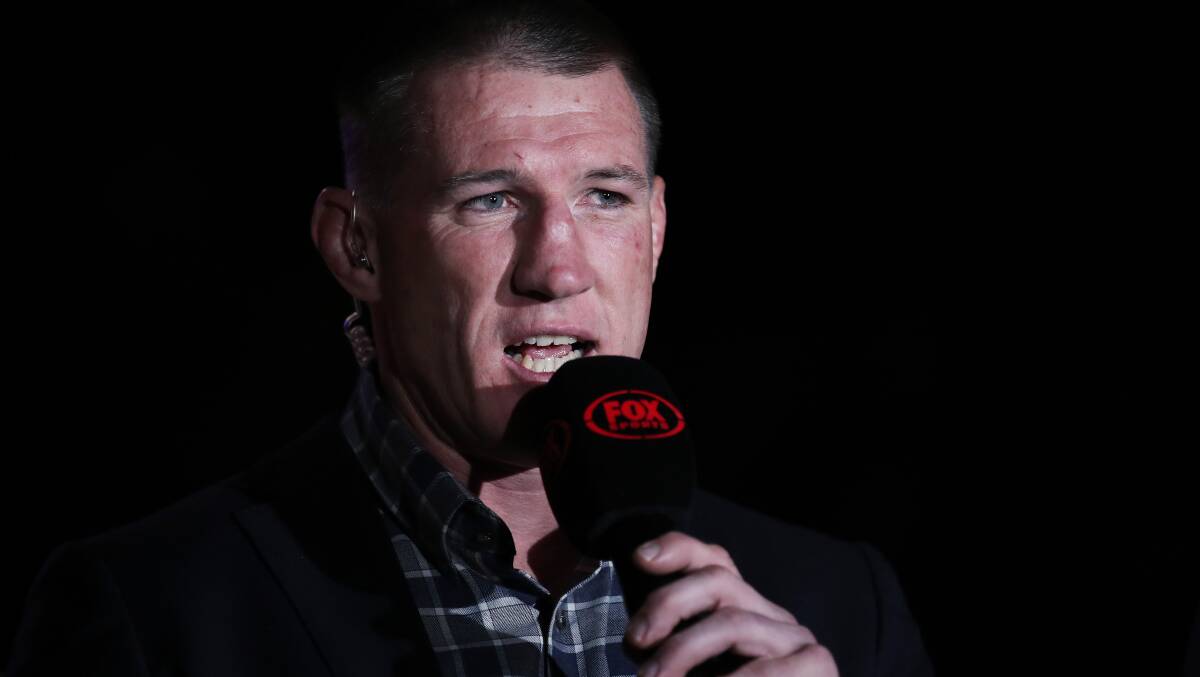 Paul Gallen got a close look at Justis Huni on Wednesday night as part of the commentary team. Picture: Getty