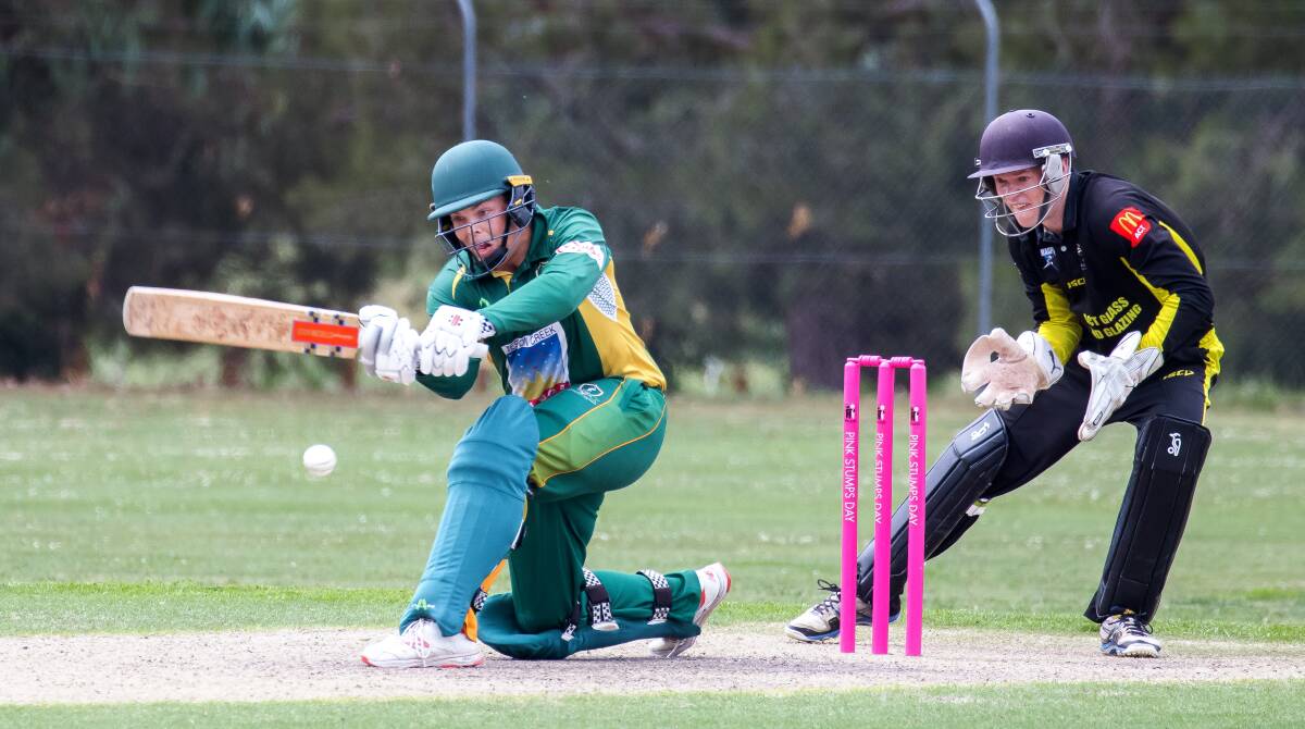 Weston Creek Molonglo opener Josh Myburgh in action. Picture: Sitthixay Ditthavong