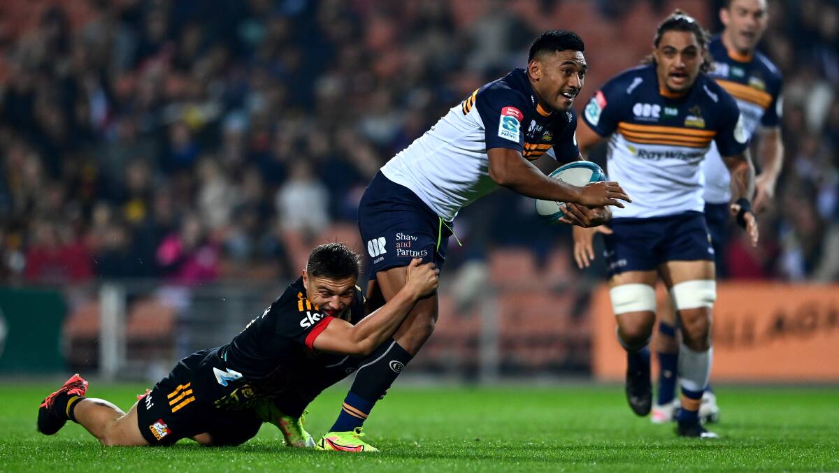 Brumbies inside centre Irae Simone has been a lethal part of the club's attack. Picture: Getty