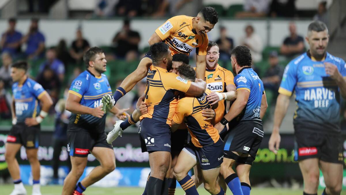The Brumbies started their chase for successive titles in style. Picture: Getty