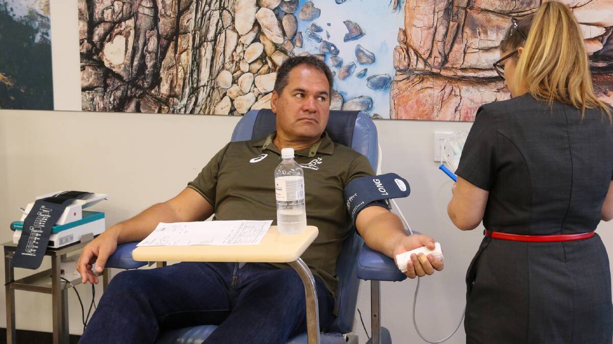 Dave Rennie donated for the 'Pacific Donor Drive' on Thursday. Picture: Rugby Australia