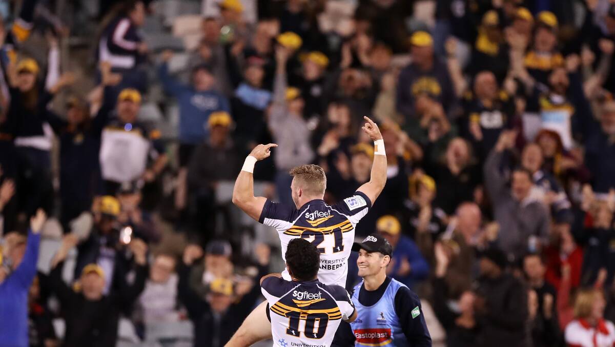 The Brumbies are pushing for a bumper crowd at their home final this Saturday night. Picture: Getty