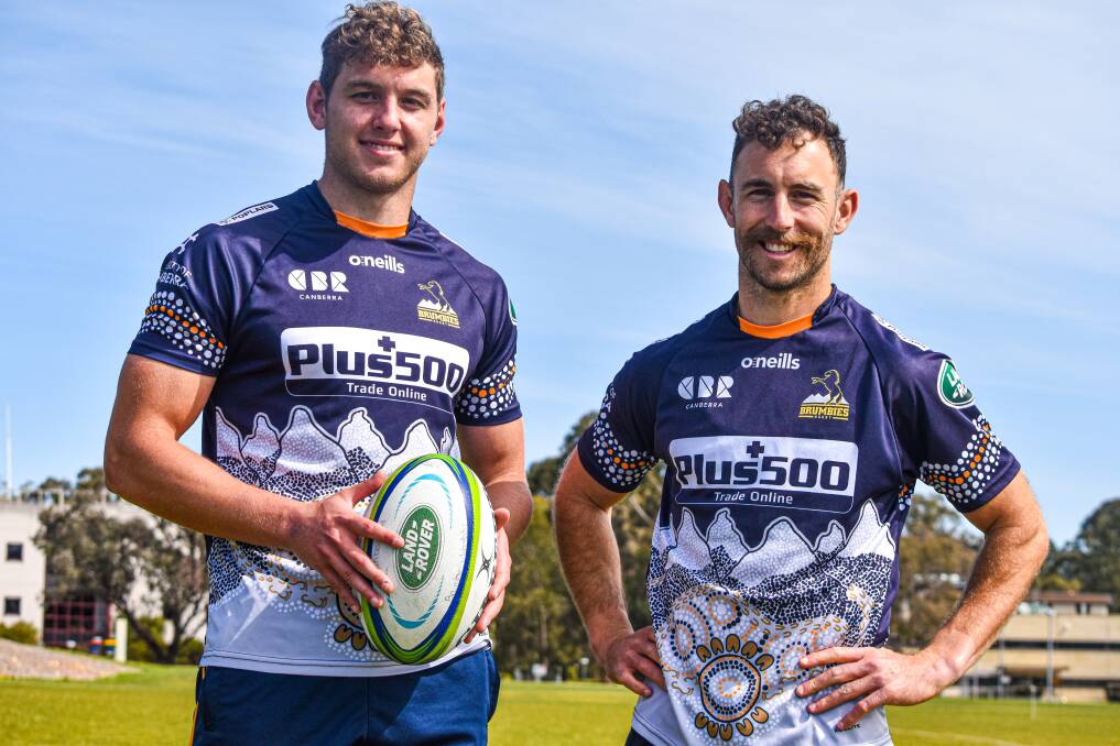 Bayley Kuenzle and Nic White will link up in the starting side for the first time. Picture: Lachlan Lawson/Brumbies Rugby