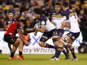 Darcy Swain is confident the Brumbies can match it with the ladder-leading Blues. Picture: Keegan Carroll