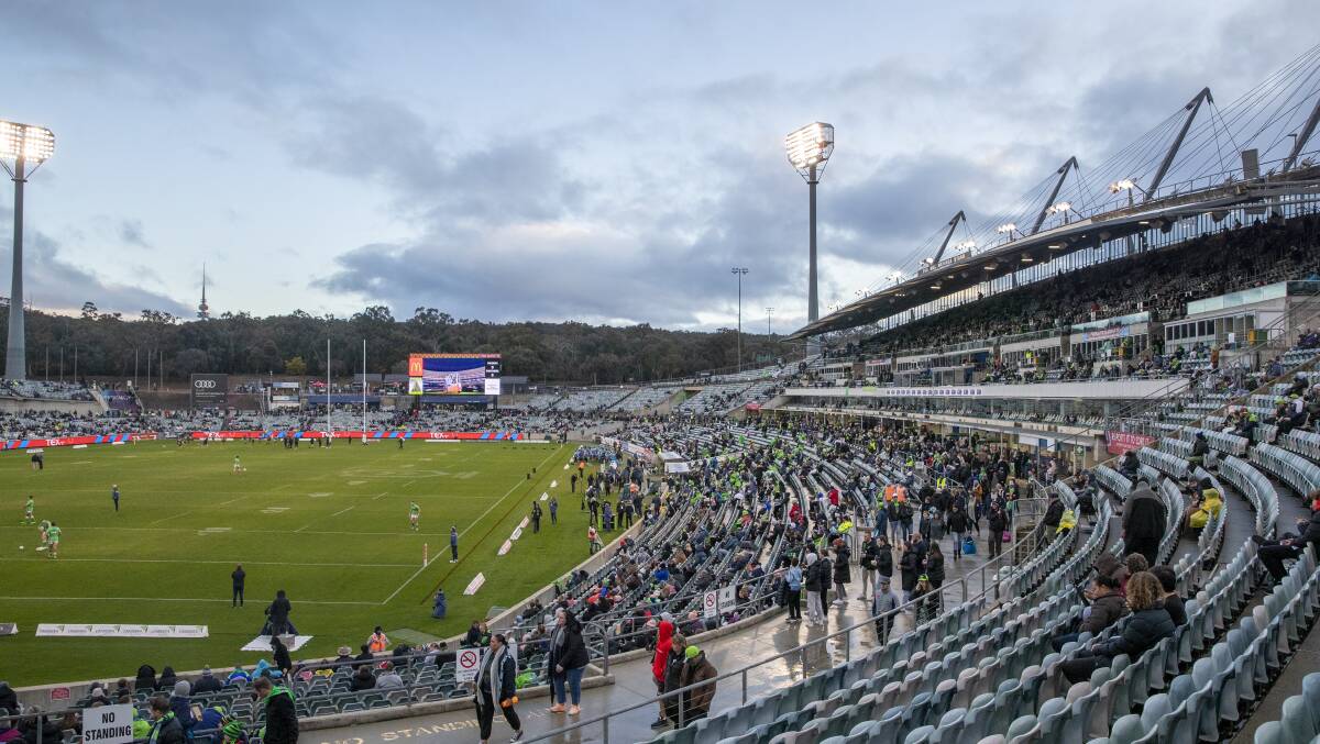 Canberra Stadium is home to the Raiders, Brumbies, and soon to be an A-League team. Picture by Keegan Carroll