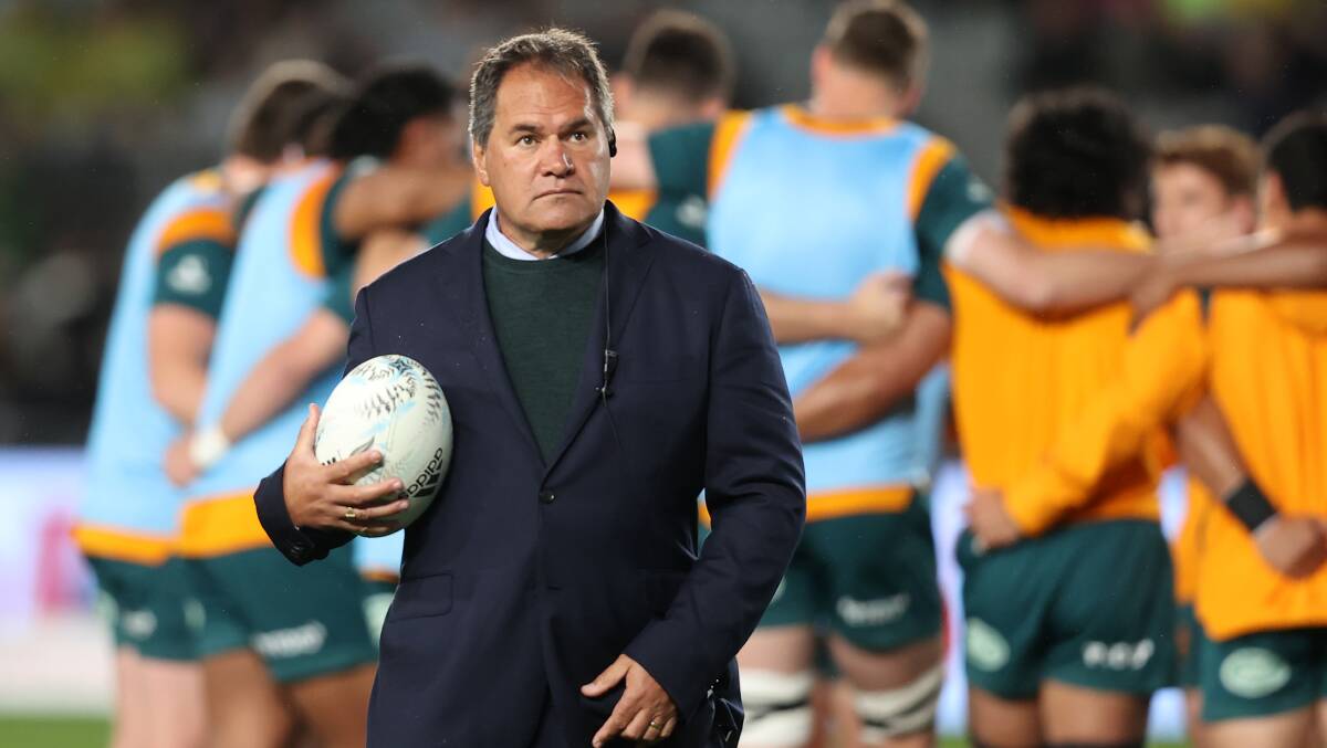 Dave Rennie has been sacked as Wallabies coach with Eddie Jones to return to the helm for his second stint. Pictures Getty