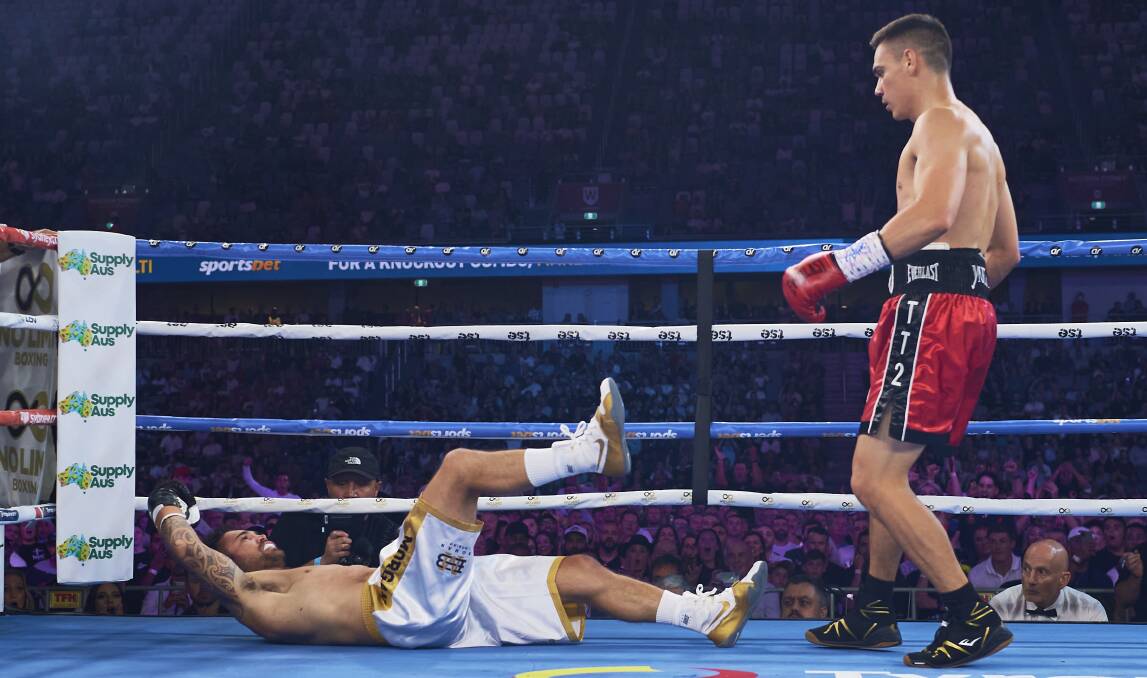 Tim Tszyu is one step closer to a world title shot. Picture: Getty