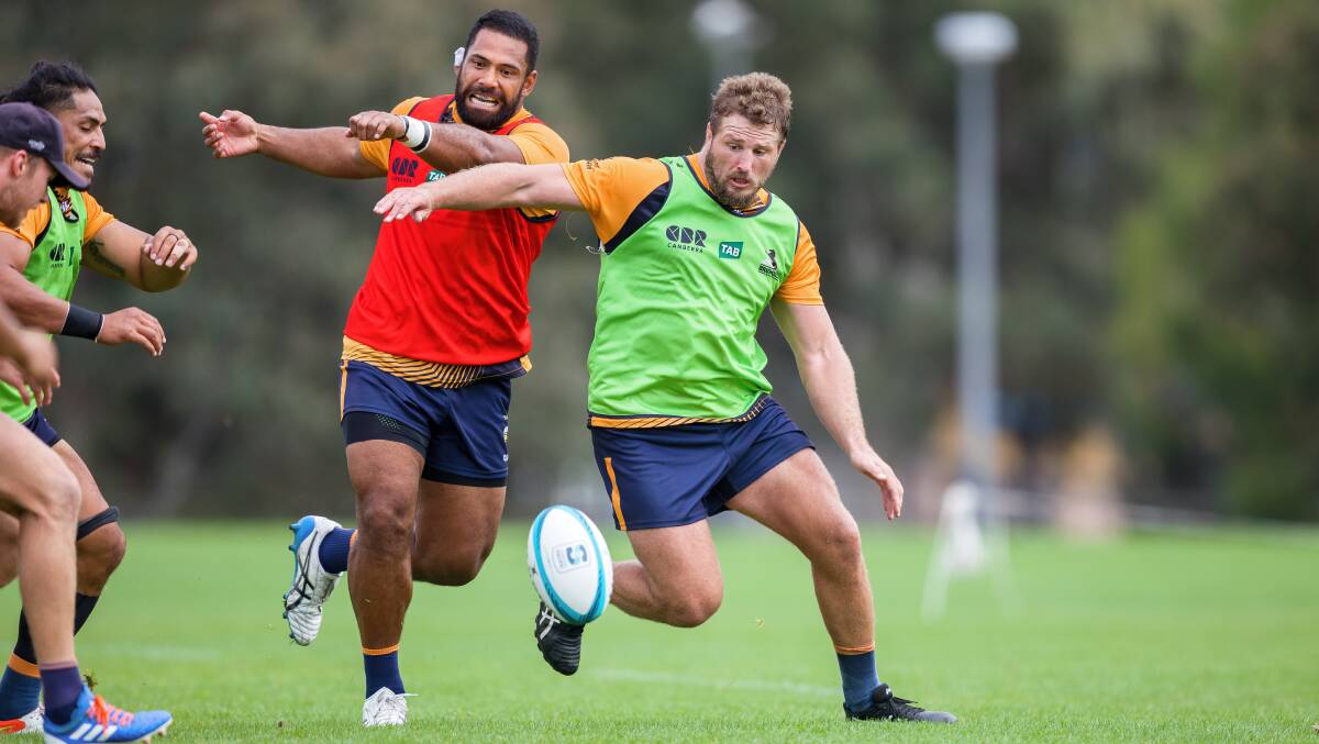 Brumbies props Scott Sio and James Slipper have huge roles to play against the Reds. Picture: Sitthixay Ditthavong