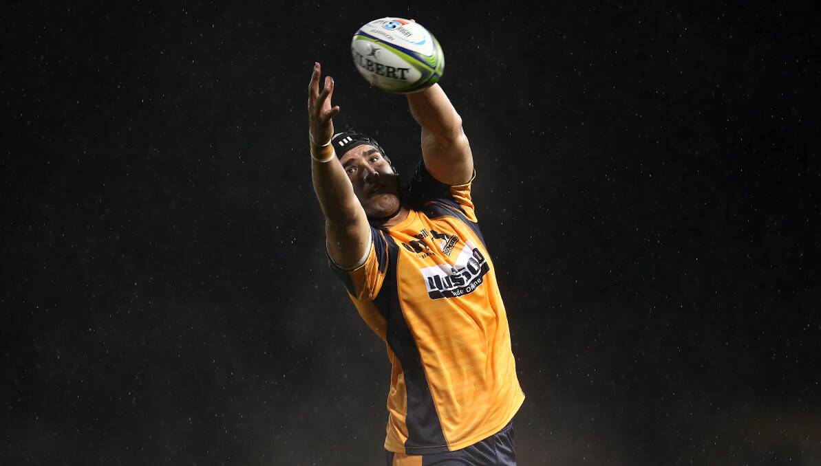 Darcy Swain and the Brumbies were at a loss against the Rebels. Picture: Getty