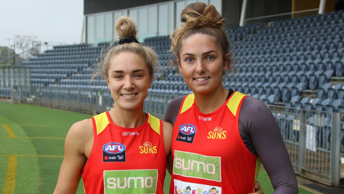 Queanbeyan duo Hannah Dunn and Alexia Hamilton will link up for the Gold Coast. Picture: Suns Media