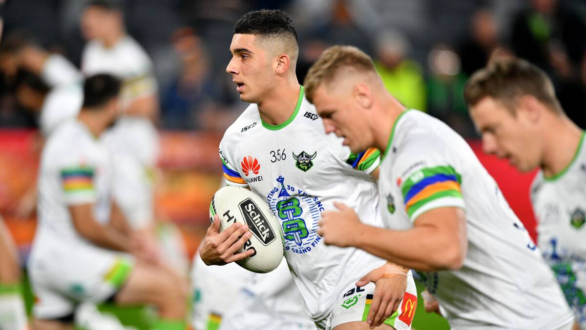 Canberra Raiders winger Bailey Simonsson wants to take his shot. Picture: NRL Photos