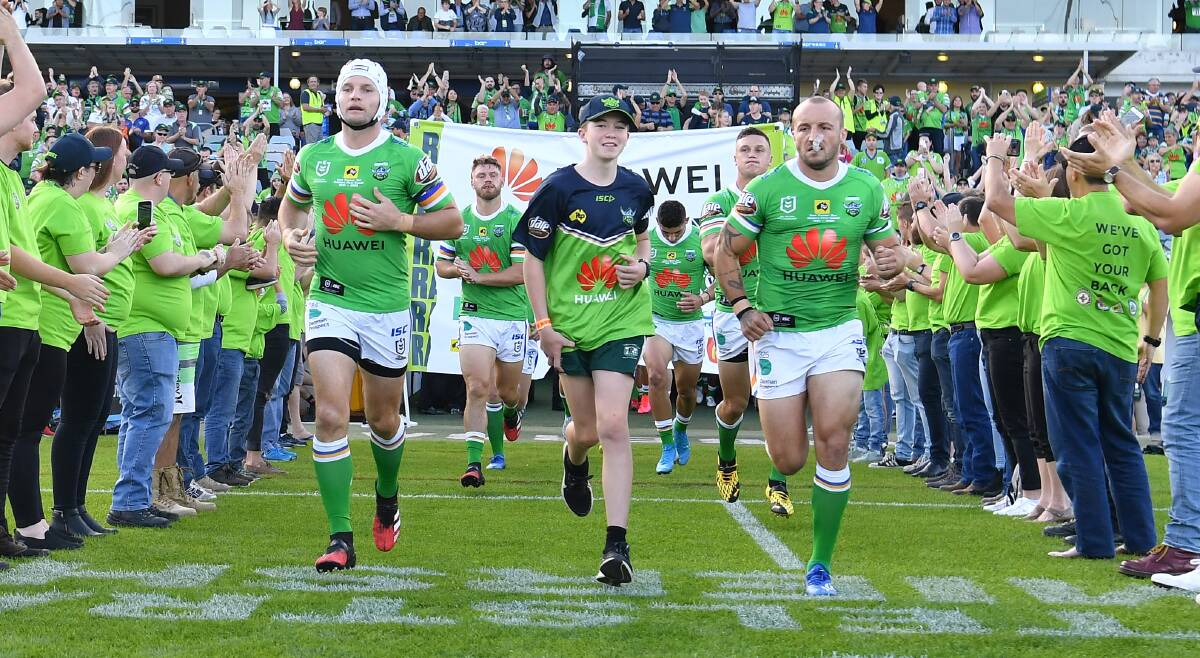 The Raiders are set to run onto Canberra Stadium for the first time since round one. Picture: NRL Imagery