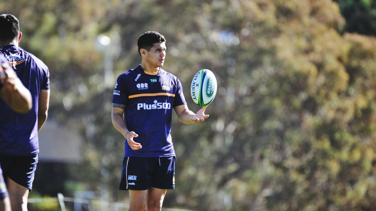 Brumbies playmaker Noah Lolesio is pumped for a finals tilt. Picture: Dion Georgopoulos