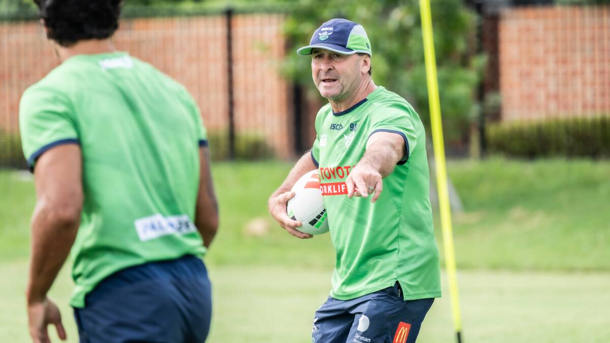 Raiders coach Ricky Stuart is dealing with selection headaches. Picture by Karleen Minney