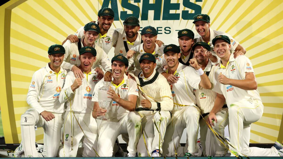 Pat Cummins led Australia to a dominant series victory. Picture: Getty