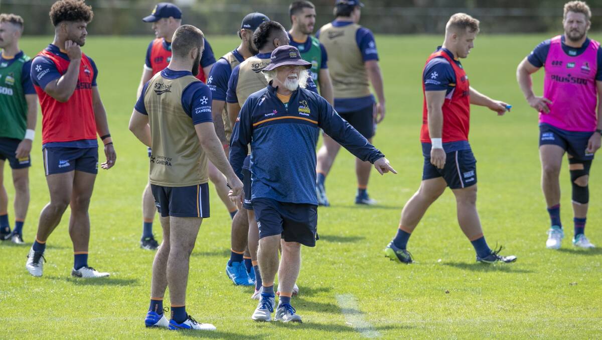 Brumbies forwards coach Laurie Fisher says the Brumbies have had a posiitve week. Picture: Keegan Carroll