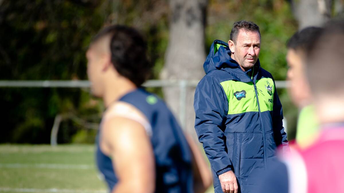 Raiders coach Ricky Stuart is looking to steer his side into the eight. Picture: Elesa Kurtz