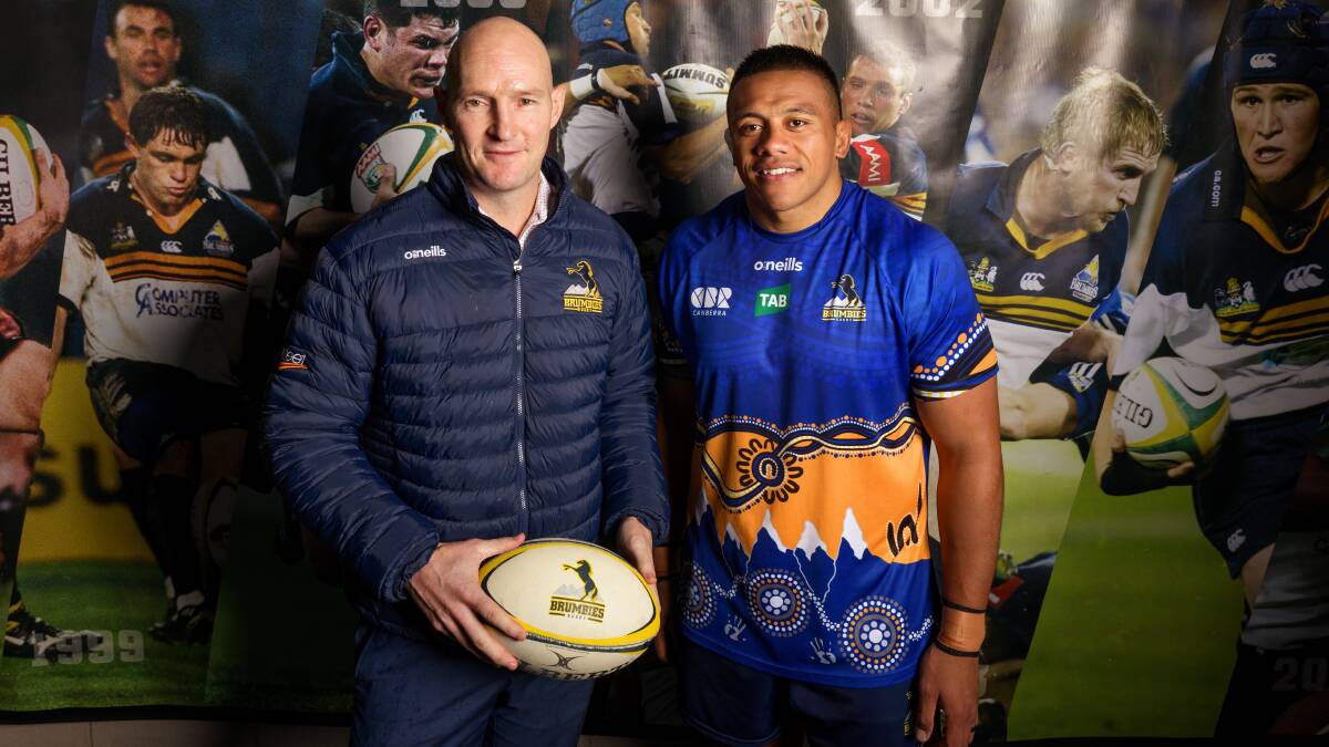 Brumbies captain Allan Alaalatoa says the squad is drawing inspiration from legends like Stirling Mortlock. Picture: Sitthixay Ditthavong