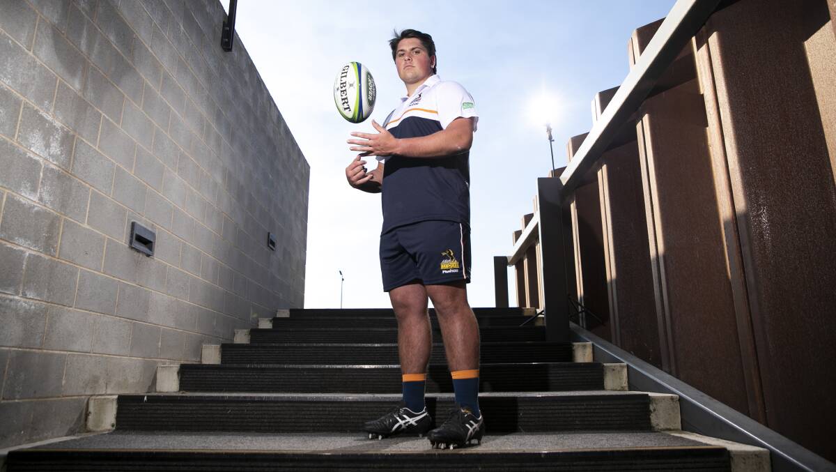 Emerging Brumbies prop Archer Holz will make his Canberra Royals debut on Saturday. Picture: Keegan Carroll