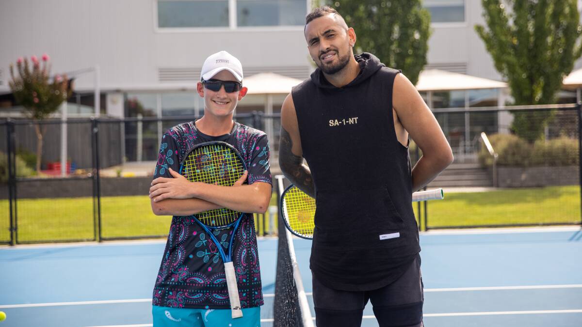 Charlie Camus and Nick Kyrgios have trained together over the past year. Picture: Keegan Carroll