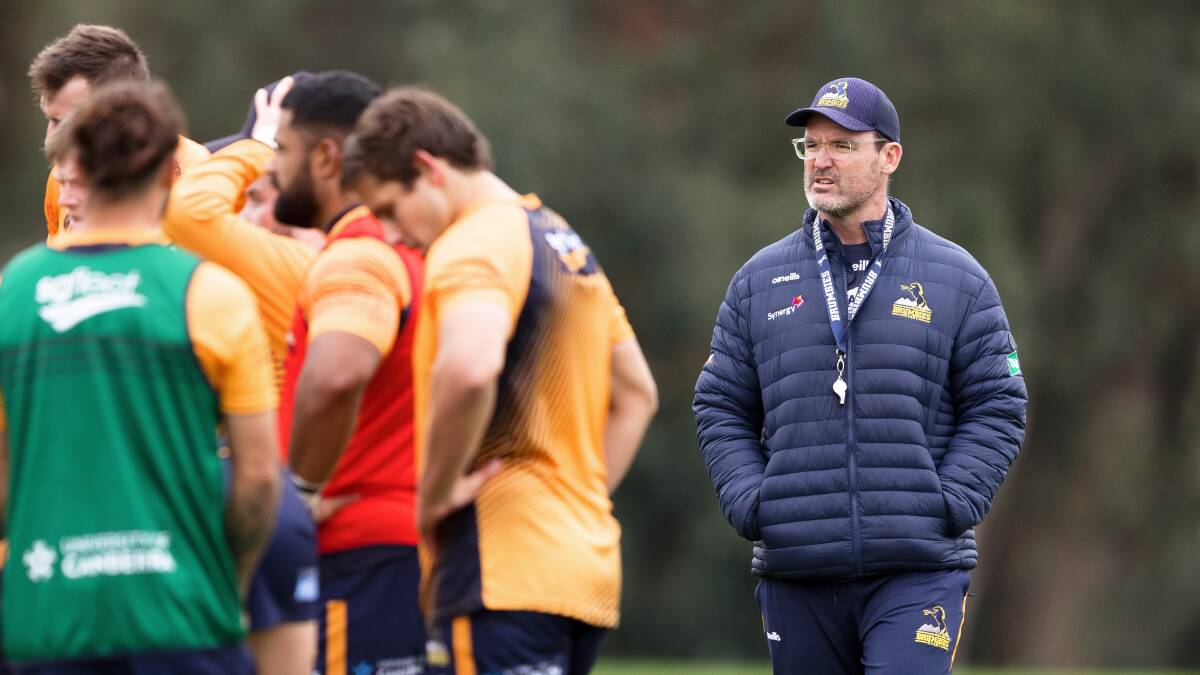 Brumbies coach Dan McKellar says his side has a big chance over the coming fortnight. Picture: Sitthixay Ditthavong