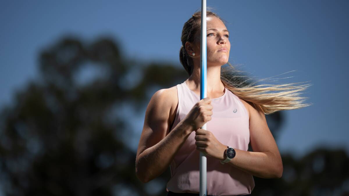 Javelin thrower Kelsey-Lee Barber will look to defend her title. Picture: Sitthixay Ditthavong