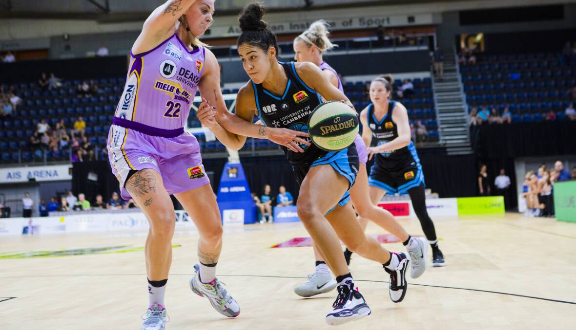 The Boomers struggled to find answers for a Kia Nurse onslaught in the semi-final. Picture: Jamila Toderas