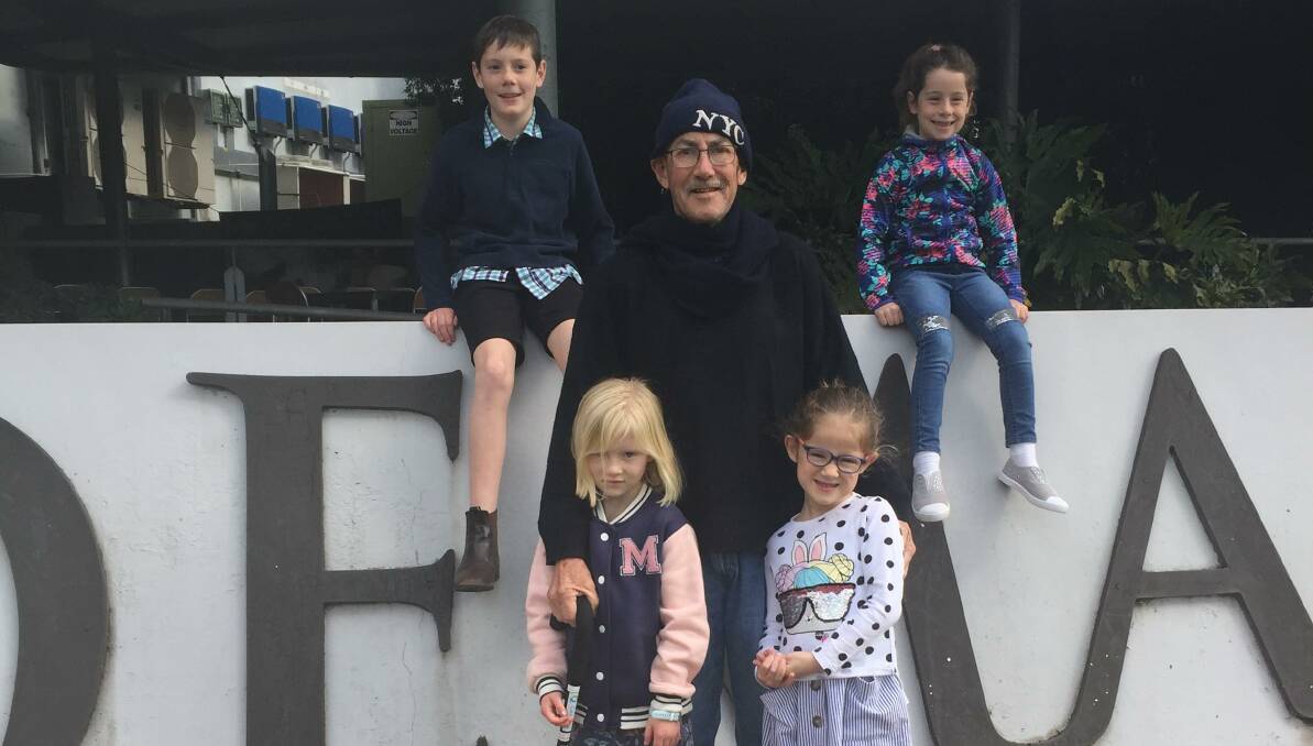 Michael Cramsie with his grandchildren during a family holiday in 2020. Picture supplied